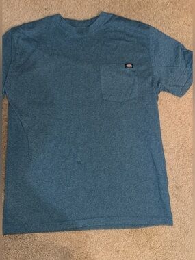 Dickies Men’s Heavyweight Pocket T-Shirt-Blue Size Medium